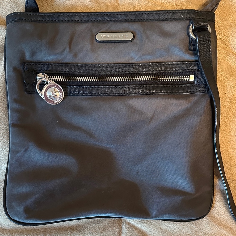 Michael Kors Black Nylon Messenger Crossbody Bag